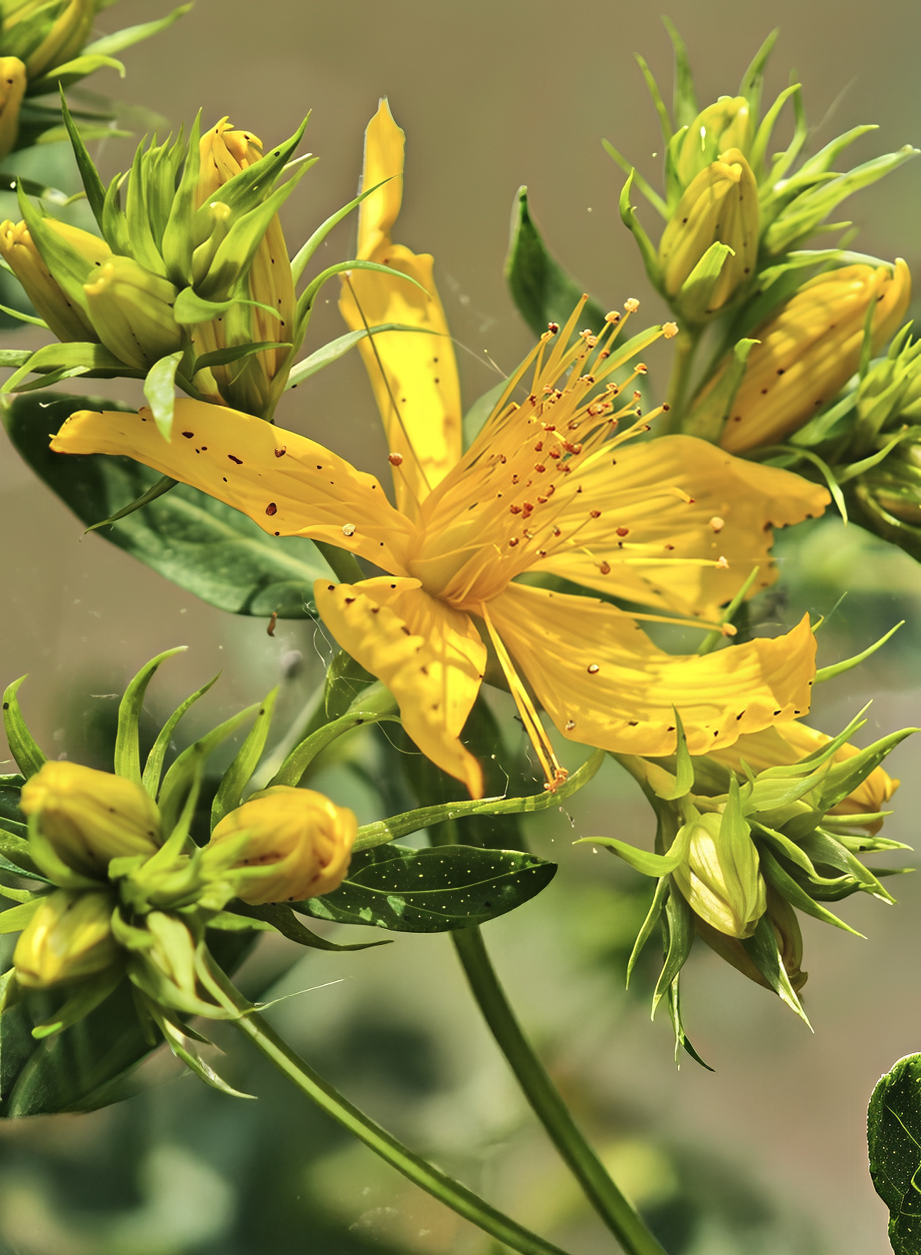 St. John's wort plant identification view
